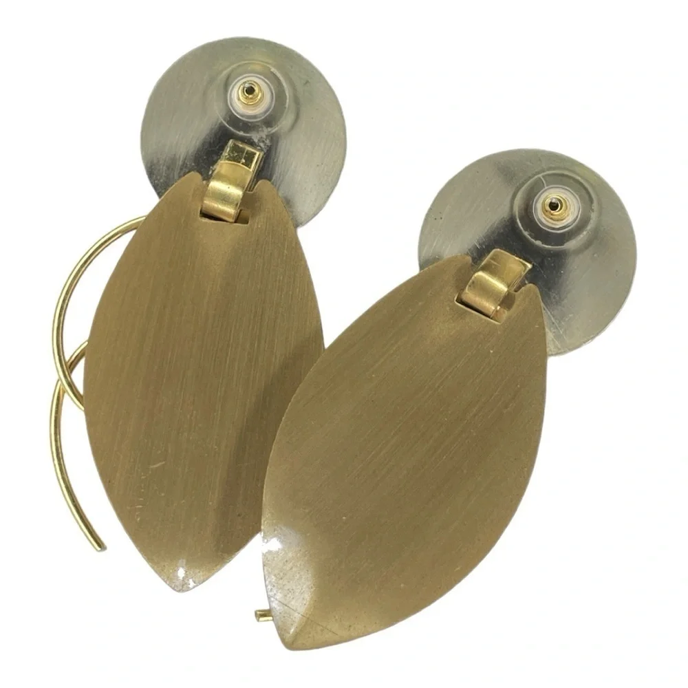 Vintage Two toned pierced earrings